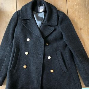 J. Crew Stadium Pea Coat Wool Sz 8